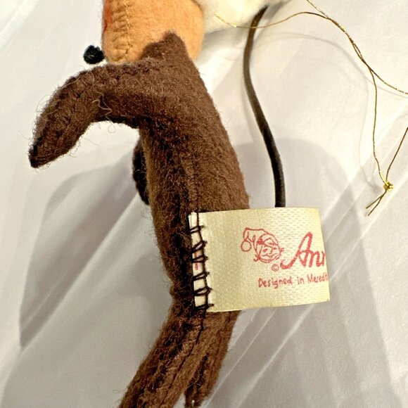 Annalee Christmas Mouse With Hat Felt Hanging Ornament 5" Posable Vintage 2001 - Picture 8 of 9